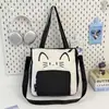 Nueva y linda bolsa de tutoría estilo coreano para estudiantes de primaria, bolsa de mano tipo tote de gran capacidad para un solo hombro cruzada, bolsa de tutoría para ir a clases