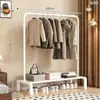 Barra colgante para el hogar Tendedero de balcón Perchero simple de pie para dormitorio Perchero engrosado para ropa Barra para secar ropa en interiores