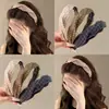 Diadema Cruzada de Punto Trenzado con Lunares Retro para Mujer, Tacto Suave y de Alta Gama, Diadema de Verano, Uso Diario, Pinza para el Cabello para Lavarse la Cara, Accesorios para el Cabello