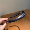 Faixa de cabeça francesa retrô de couro com torção cruzada, simples, elegante, com franjas combinadas, acessórios avançados para cabelo com sensor de pressão
