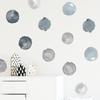 Nuevo FX-F273, pegatina de pared con diseño de puntos de acuarela gris para dormitorio, armario, refrigerador, porche, bricolaje, decoración del hogar