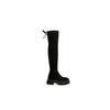 Yuanlitong 2025 Artículo Esencial para Realzar las Piernas ~ Botas Largas Elásticas de Tacón Medio Grueso para Mujer, Botas Altas hasta la Rodilla para Mujer