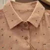 Camisa de Algodón para Mujer Yuetang Primavera Nuevo Estilo Artístico Japonés Estilo Pastoral Estampado Floral Holgada Suave Manga Larga