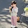 Conjunto de sudadera para niña, colección primavera/otoño, nuevo estilo 2026, atuendo de primavera moderno y a la moda para niñas pequeñas, conjunto casual de dos piezas