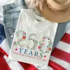 Camiseta Algodão TUS Tamanho Europeu Cruzado 250º Aniversário Floral Patriótico Planta Celebração da Liberdade 1776-2026