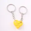 Cadena mayorista transfronteriza llavero de bloque de construcción dividido empalmado con forma de corazón BFF llavero de pareja amistad en stock