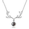 Transmisión en Vivo Guochao Collar de Proyección de Plata S925 "Te Tengo" para Mujer, Colgante de 100 Idiomas, Cadena para Clavícula, Regalo 520