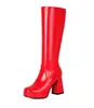 2026 Botas de Invierno y Otoño para Mujer de Comercio Exterior Europeo y Americano Transfronterizo Talla Grande Tacón Grueso Cremallera Lateral Botas de Jinete Caña Alta Botas Largas