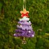 Árvore de Natal de Lã Crochê DIY Presente Tricotado Decoração Pendurada no Carro Artesanal para Amigos