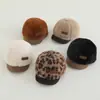 Chapéus Infantis, Estilo Outono e Inverno, Quentes e Forrados com Veludo, Bonés Versáteis à Prova de Vento com Aba para Meninos e Meninas, Bonés de Baseball Fofos com Aba Larga