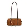 Bolso de hombro retro de nicho transfronterizo para el día a día, bolso de ante a la moda y con estilo para llevar bajo el brazo, bolso tipo almohada de alta gama y versátil
