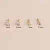 E-commerce Transfronteiriço Popular em Forma de L em Forma de S em Forma de Z Zircônia Aço Inoxidável Reto 7 Caracteres 5 Caracteres Super Brilhante Cravejado de Diamantes Joias para Piercing Argola de Nariz Pino de Nariz