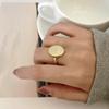 Anillo ovalado brillante simple diseño nicho moda coreana anillo liso moderno anillo abierto personalizado al por mayor