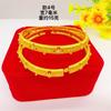 Pulsera Nueva de Latón Chapado en Oro para Mujer, Pulsera Abierta de Flor para Mujer, Joyería de Oro Arena Vietnamita al Por Mayor Directo del Fabricante