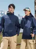 Chaqueta softshell con capucha para hombre y mujer, ropa de trabajo personalizada con texto y logotipo impresos, ropa de trabajo cálida y cortavientos para equipo, ropa para grupos