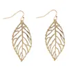 Ins aretes nuevos transfronterizos AliExpress moda simple Mori aretes de hoja de metal aretes