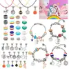 Amazon Caja de 1.75 cm de alto 66 Piezas de vidrio de colores Pulsera linda DIY para niños Set de pulsera de Unicornio