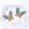 Acessórios de Borboleta Pingentes Criativos Strass de Ponto Único Liga com Gotejamento de Óleo Peças de Joia DIY Brincos Pulseiras Colares Atacado