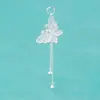 Plata de Ley S925 Seiko Plata Lisa Estilo Chino Calado Mariposa Borla Colgante DIY Collar Pendientes Accesorios de Plata Material