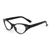Nuevo Marco de Gafas Retro de Diamante Espejo Plano de Moda para Mujer Ojo de Gato Versión Coreana Celebridad de Internet Ins Estilo Callejero Marco de Gafas al por Mayor