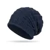 Otoño e Invierno Calle Plisado Montón Edición Larga Elástico Sombrero de Lana Moda Combinable Protección para las Orejas Sombrero para el Frío TEMU Transfronterizo en stock