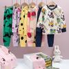 Ropa de otoño para niños, pantalones largos de algodón puro, ropa interior para niños y niñas, traje de dibujos animados para niños, otoño e invierno, nuevo conjunto de dos piezas.