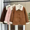 Cardigan Quente Feminino Plus Size 100kg Novo Inverno Camurça Forrado com Fleece Blusa Casual para Meninas Cheinhas 9293