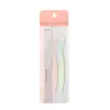 Set de 3 Piezas de Cuchillas para Cejas Chuanqier Acero Inoxidable Simple Depilador de Cejas con Malla Protectora Anti-Rayaduras Cuchilla para Cejas para Principiantes