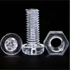 Tornillos de Plástico Transparente Acrílico para PC Fabricante, Tornillos de Cabeza Redonda Phillips, Tuercas de Plástico Transparente, Manualidades para Juguetes