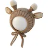 Otoño Sur gorro de bebé invierno gorro cálido con forro polar orejeras de bebé con astas gorro de lana para niños
