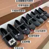 Sapatos Mary Jane Retro de Camurça Cinza com Elevação Interna, Fivela Quadrada com Strass, Forrados com Lã para Mulheres, Novos Sapatos de Algodão Estilo Ballet 2025