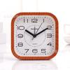 Reloj despertador creativo y bonito con diseño de vetas de madera para mesita de noche de estudiantes, reloj de escritorio para dormitorio infantil, reloj de fábrica al por mayor