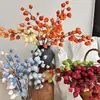 Flores de Fruta Linterna Artificiales, Decoración de Hogar de Alta Gama para Sala de Estar, Adornos para Habitación de Boda, Decoraciones para Inauguración de Casa y Año Nuevo, Ramas de Árbol Frutal