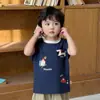 Camiseta sin mangas fina de verano para niños 2026 Nuevo estilo Dibujos animados Ligera Transpirable Top para niños