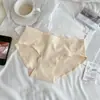 Bragas para Mujer Color Fresco Crema Cintura Media Letra Color Sólido Algodón Puro Alta Elasticidad Cómodas Transpirables Amigables con la Piel
