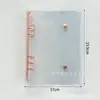 Caderno de Folhas Soltas em PVC Estilo Japonês e Coreano, Capa de Caderno de Folhas Soltas com Duplo Fecho A5 de Alto Valor Estético, Caderno Souvenir de Viagem
