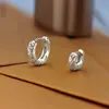 Aretes de Plata de Ley S925 para Mujer, Aretes de Cartílago, Aros Lisos de Nicho Otoño e Invierno, Accesorios para Orejas Personalizados