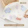 Babador Toalha de Saliva Gaze Bolha para Bebê Classe A Série Elefantinho Coroa Personalizado para Bebê Creche Toalha de Rosto Algodão Bambu