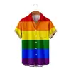 Comercio exterior transfronterizo nueva moda casual para hombre talla grande camisa de manga corta con estampado 3D, camisa de hombre