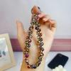 Celebridad de Internet Flash Cadena para Teléfono Móvil Moda Simple Muñeca Fresa Cristal Cordón 2024 Joyería Bolsa Colgante de Llave Joyería
