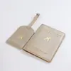 Funda de Cuero para Documentos y Pasaporte de Viaje Portafolio Multifuncional Estuche Protector Bolsa de Almacenamiento Estuche de Cuero Tarjetero
