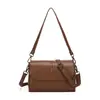 Bolsa Transversal Comércio Exterior 2026 Estilo Mais Vendido Moda Feminina Ombro Único Versátil Grande Capacidade Cor Sólida Bolsa de Mão PU Bolsa de Ombro