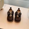 Zapatos de Niña Zapatos de Cuero Pequeños 2025 Verano Nuevos Zapatos Planos Antideslizantes de Suela Suave para Niños Zapatos de Princesa con Lazo para Niña