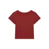Camiseta Curta Slim Fit Doce e Picante Estilo Ins Verão Youzi Atelier