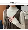 Conjunto Maternidade Outono/Inverno Novo Estilo Vestido Colete de Bolinhas Camada Base Duas Peças Babado Cobertura da Barriga Emagrecedor Cor Café Roupa Exterior