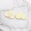 Aleación letras inglesas coloridas pintura corazón de durazno aleación corazón de durazno amor aretes aretes colgante accesorios de joyería DIY