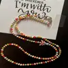 Ins Cuentas de Colores Lazo Niña Cadena Colgante de Cuentas Cadena Correa para Lanyard de Teléfono Móvil Bolsa Larga Universal ccd