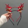 Accesorios Navideños para el Cabello de Bosque Relleno, Lindas Horquillas de Astas de Alce, Diademas, Horquillas para el Día del Niño, Flequillo, Adornos para la Cabeza de Mujer