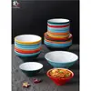 Vajilla Comercial de Melamina Estilo Nórdico para Ramen de Res, Bol Grande para Sopa Picante, Bol para Fideos Caracol Imitación Porcelana, Bol para Fideos de Arroz