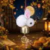 Colgante de campana de conejo de peluche de mediados de otoño DIY caja de regalo cultural y creativa borla decoración de bolsa decoración Hanfu venta al por mayor
